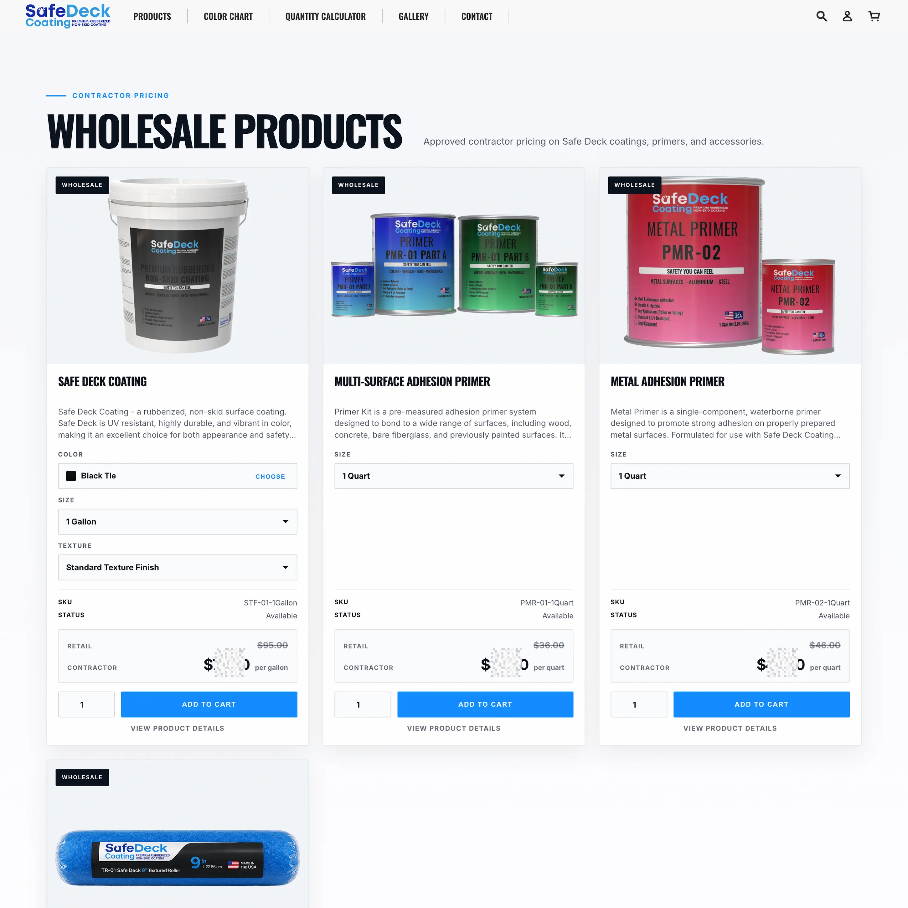 Safe Deck Coatings contractor pricing portal