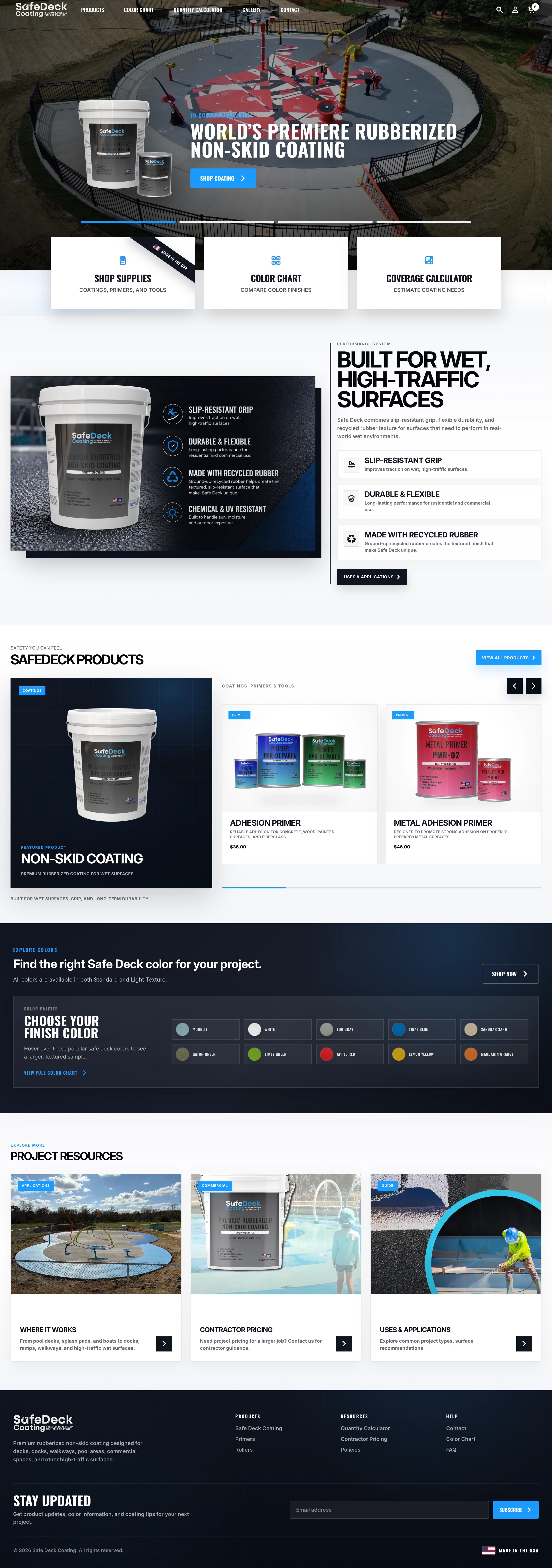 Safe Deck Coatings website